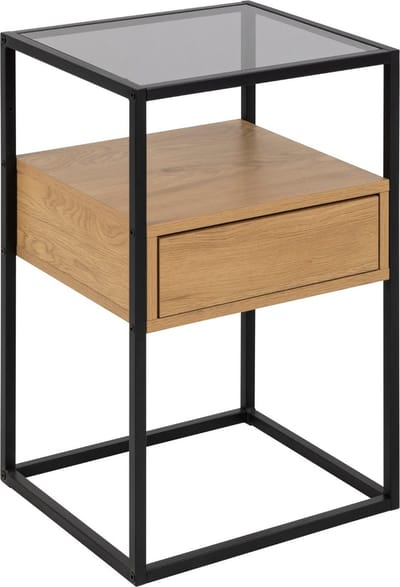 Nachtkastje Hibernia Smoke Glas Bruin - Giga Living