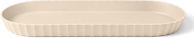 Serveerschaal - Dienblad - Minerva - Langwerpig - Kunststof - 37,5 x 15 x 3 cm - Beige