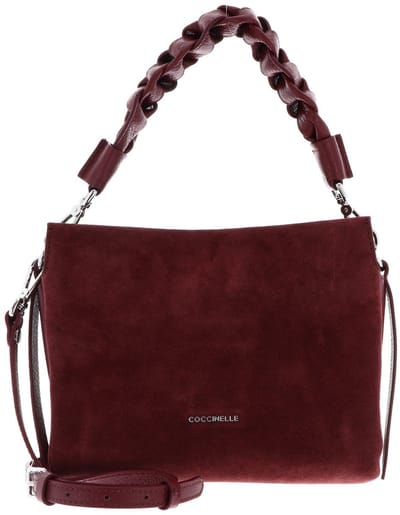COCCINELLE Leren handtas schoudertas Boheme Handbag Suede Grainy Leather Ribes / Ribes (rood)paars