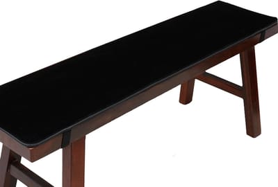 Bankkussen Buiten - Veranda Zitkussen - Comfortabel Zitten - Antislip Onderkant - 38x180 cm - Zwart