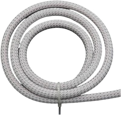 Gevlochten Kabelhuls - Draadbeschermer - Kabelbeheer Thuis - Hoge Dichtheid PET - 20 Meter - Wit Zilver