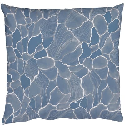 Sierkussens - Kussentjes Woonkamer - 50x50 cm - Abstract - Blauw - Bladeren