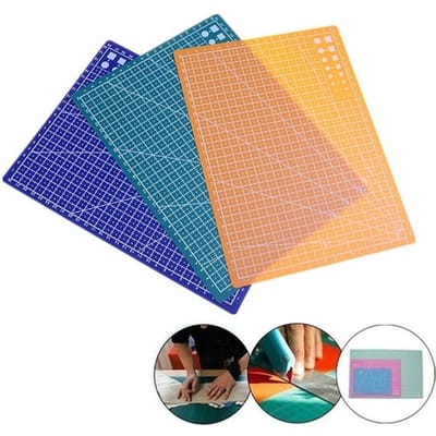 A4 PVC Snijmat met Rasterlijnen Professionele Zelfherstellende Snijmat Multifunctioneel voor Quilten Naaien Scrapbooking DIY oranje