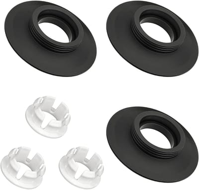 Spoelventiel Afdichting - Toilet Reparatie Set - Lekkage Voorkomen - Universele 71mm Diameter - 3 Stuks - Zwart