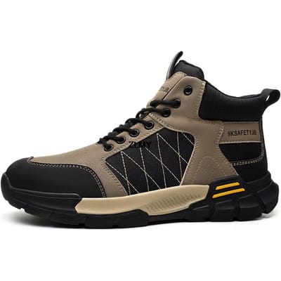 ZLMY Nieuwe Veiligheidsschoenen Heren Stalen Neus Outdoor Werklaarzen Prikbestendig Rubberen Werkschoenen Man Anti-smash Veiligheidsschoenen Bouw 44