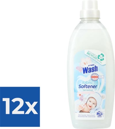 At Home Wasverzachter Sensitive 750 ml - Voordeelverpakking 12 stuks