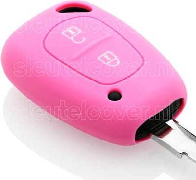 Autosleutel Hoesje geschikt voor Nissan - SleutelCover - Silicone Autosleutel Cover - Sleutelhoesje Roze