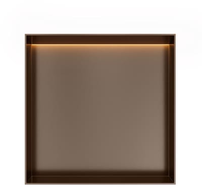 Hotbath &More BOX030FL inbouwnis 30x30x10cm zonder frame met verlichting tuscan bronze