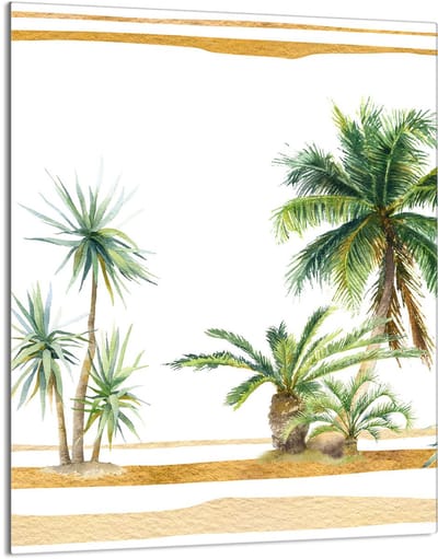 TMK ArtDeko - Snijplank - 40x52 cm - Motief Palmen - Gehard Glas