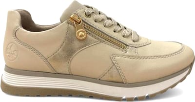 Rieker Dames Sneaker - 49010-60 Beige - Wijdte H - Maat 41