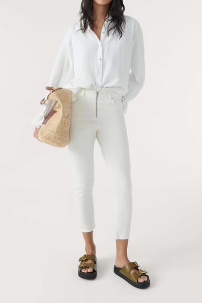 BA&SH Slim Ecru Maat: XS | Skinny Jeans Outlet | Dames | Ecru