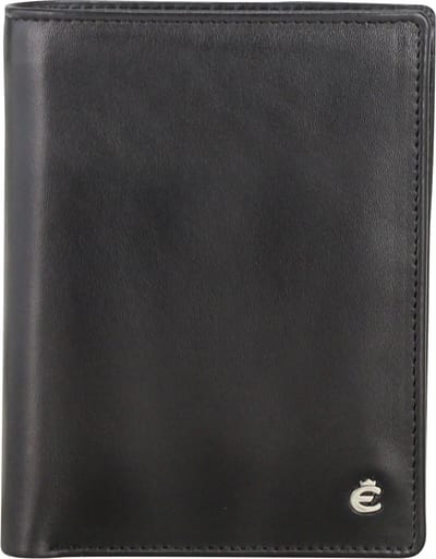 Esquire Leren Portemonnee Harry RFID Wallet High Black Zwart