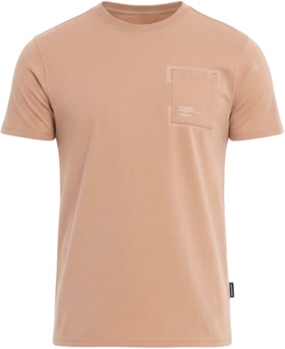 OMBRE T-shirt - Regular Fit - Katoen - Korte Mouw Koffie S
