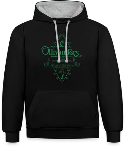 Harry Potter Olivanders Winkel Groen Logo Contrast Hoodie