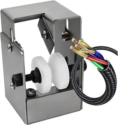 Handmatige Draadstripper - Schrootverwerker - Draadrecycling - Compact Ontwerp - 0-19mm Kern - Grijs