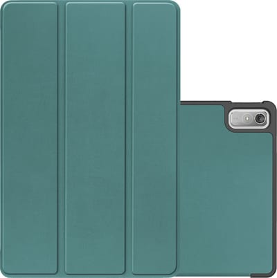 Hoes - Geschikt voor Lenovo Tab P11 (2e / 2nd Generatie) - Dun & Stevig - Trifold Bookcase - Hard Cover - Hardcover Book Case - Tablet Hoesje - Donkergroen