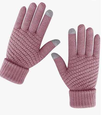CHPN - Roze handschoenen - Wollen handschoenen - Handschoenen - Winterhandschoenen - Lichtroze - Touchscreen - Warme handschoenen