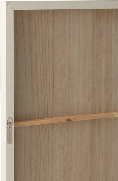 J-Line schilderij Gekerfd - hout - wit/bruin - 2 stuks
