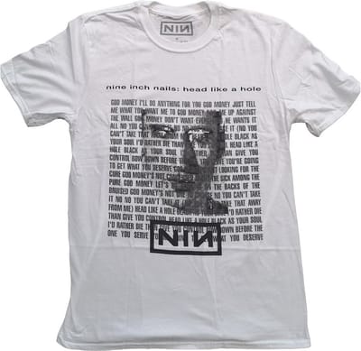 Nine Inch Nails - Head Like A Hole Heren T-shirt - S - Wit