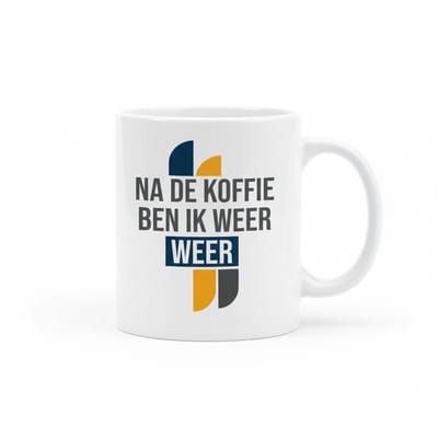 Na de Koffie Ben Ik Weer Weer Leuk Mok 330 ml – Grappige Koffieliefhebber Koffie- en Theemok