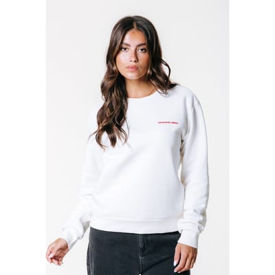 Colourful Rebel Cr Flower Relaxed Sweat Off White Size: XS | Long-Sleeved Tops Outlet | Dames | Wit
