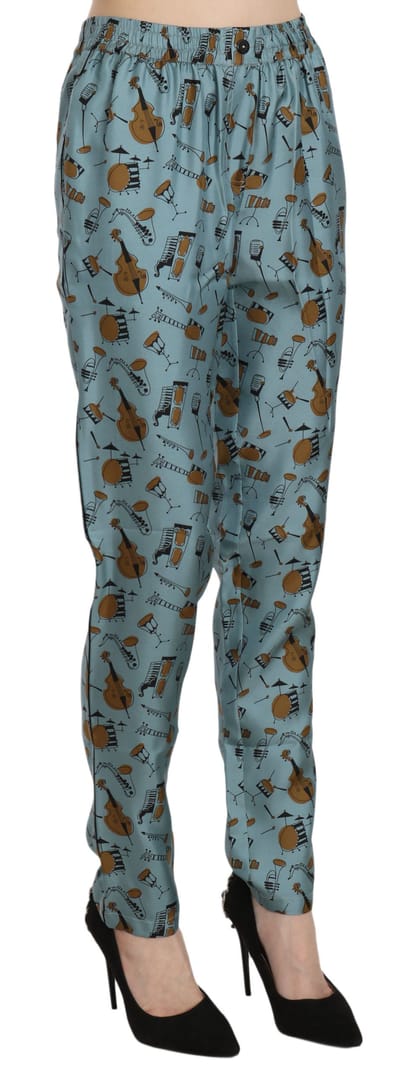 Dolce Gabbana Muziekinstrumentenprint Broek