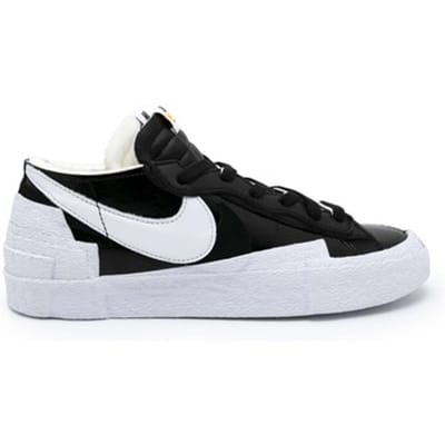 Nike Blazer Low X Sacai Blk Lakleer Zwart - Fashion Wear - Volwassen