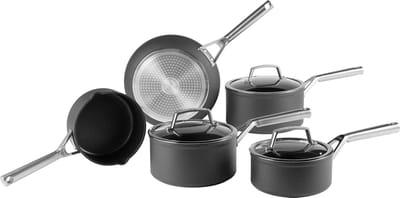 Ninja Foodi C35000EU Zerostick Pannenset - 5 delige kookset - Zwart - Geschikt voor alle warmtebronnen, inclusief gas, inductie en oven