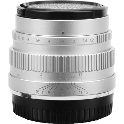 NEWYI 35mm F1.2 Monture FX Grande Ouverture Portrait Objectif Manuel pour Fuji XT4XT3XT30(argent ) argenté