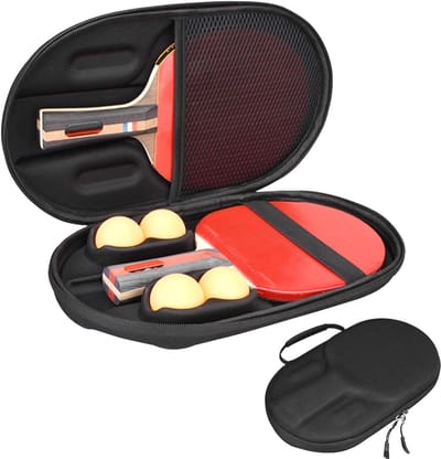 Tafeltennis Bat Hoes - Racket Tas - Sport Transport - Waterdichte Harde Schaal - 31x18x6 cm - Zwart
