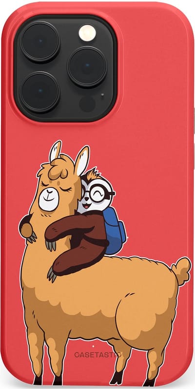 Casetastic hoesje geschikt voor Apple iPhone 14 Pro - MagSafe - Dubbellaagse bescherming - Lui en lekker - Fashion Case - Koraal Goud