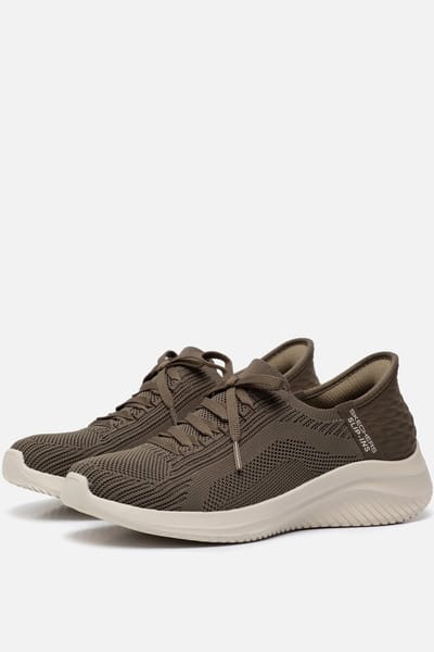 Skechers Ultra Flex 3.0-Brilliant Path Dames Instappers - Olijfgroen - Maat 38