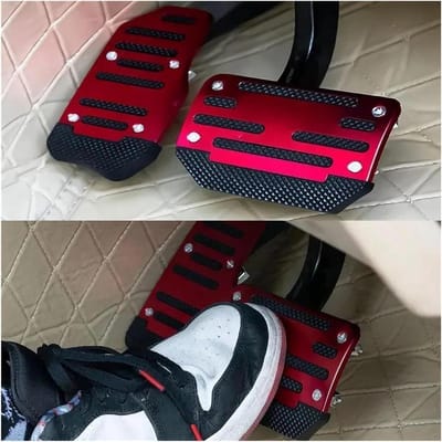 Auto Pedaal Covers - Gas Rem Set - Verbeterde Controle - Antislip Ontwerp - Universeel Model - Rood Blauw Zilver