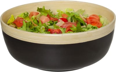 Secret de Gourmet Slakom - voedsel serveerschaal - bamboe - D30 - H12 cm - keuken