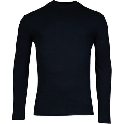 Baileys Trui Pima Cotton Uni Color Turtleneck Single Knit Navy / male