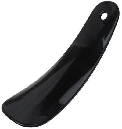 Schoenlepel - Klein - 16 cm - Shoe horn - Schoenen aantrekken hulp - Makkelijker schoenen aandoen - Instaphulp - Kunststof - Zwart - Jonyx
