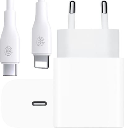 Oplader geschikt voor iPad 2021/2020/2019, iPhone 14/13/12/11 - Snellader - 20w - Power Delivery - 1 Meter