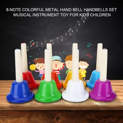 Kinder Handbellen - Muziek Speelgoed - Muziek Maken - 8 Noten Regenboog - 8 stuks - Kleurrijk