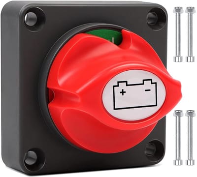 Batterijschakelaar 1-2-al-uit-off 12V-48V voor Boot, Motorfiets, Jachtwagen, Marine en Caravan - 275A Hoofdschakelaar