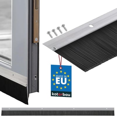 Borstelafdichting 100 cm x 45 mm - Aluminium Afdichtstrip voor Deuren en Raam