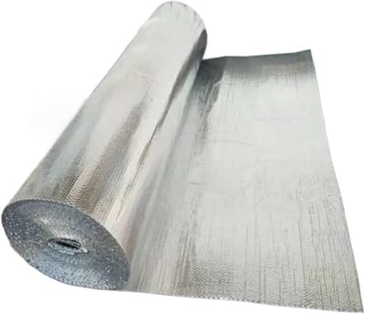 Reflecterende Isolatie - Dubbelzijdige Folie - Energie Besparen - Brandwerend Materiaal - 1x1m - Zilver