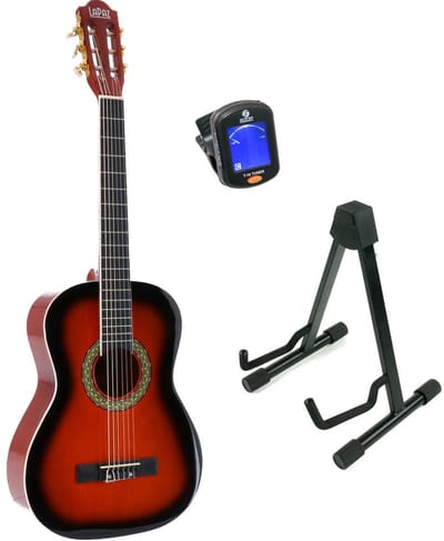 Klassieke gitaar 3/4 - incl. statief en tuner - LaPaz 002 - Burst