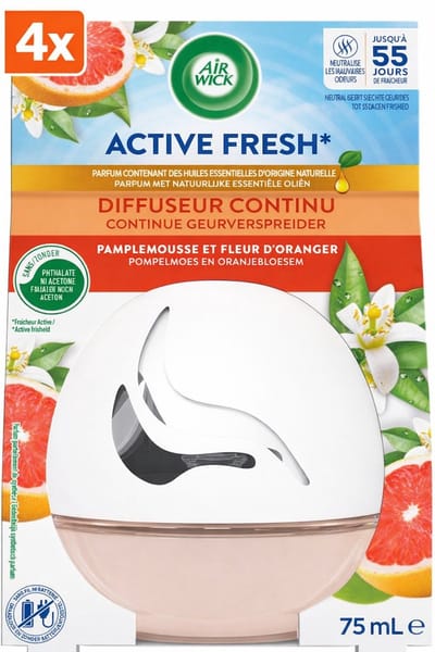(4x) Air Wick Decosphere Grapefruit & Oranjebloessem