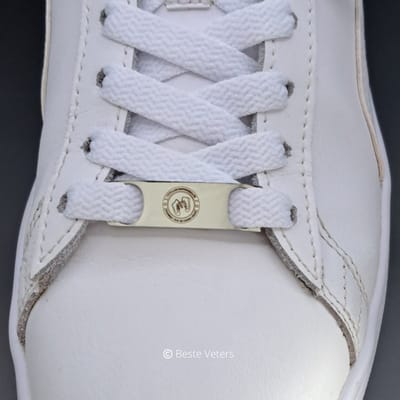 Beste Veters - Schoenaccessoires - Schoenveter clips - Sneaker gesp - Veter gesp - Veter clip - Gesp met print - Zilver - Gesp bedrukken - Zilver- Kerts