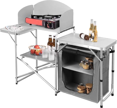 Bolt Edge Campingkeuken - Inklapbaar - 2-in-1 - Kampeerkeuken en Kooktafel - Opvouwbaar