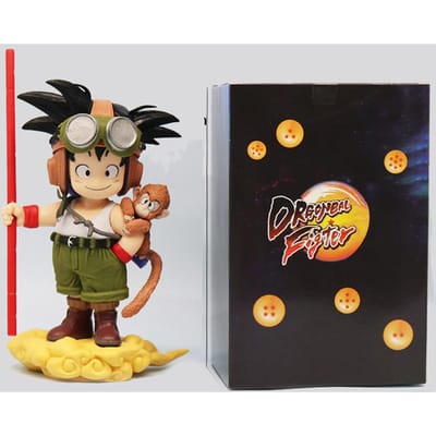 Nieuw 16cm Anime Dragon Ball Son Goku Model Met Monkey Kid Goku Actiefiguur Pvc Standbeeld Verzameling Model Speelgoed Cadeaus