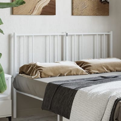 vidaXL - Vervangend - hoofdbord - metaal - wit - 120 - cm