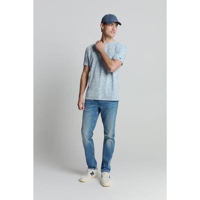 No Excess T-shirt Crewneck Multi Coloured Melange Cloud Size: XXL | Basic T-Shirts Outlet | Heren | Blauw