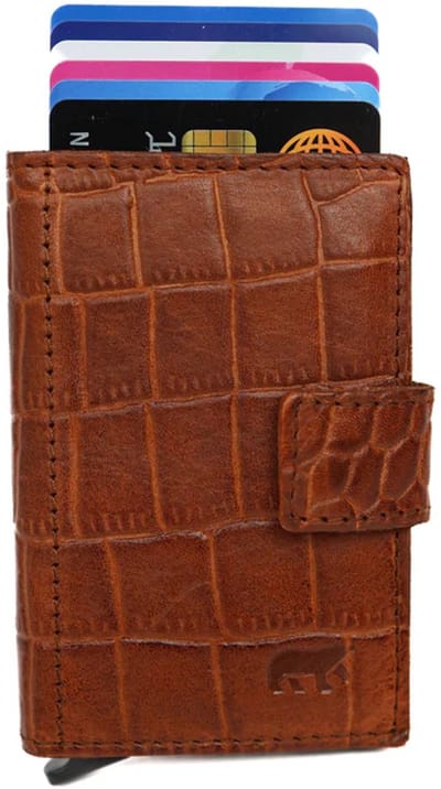 Bear Design Pasjeshouder / Creditcardhouder RFID - Cognac