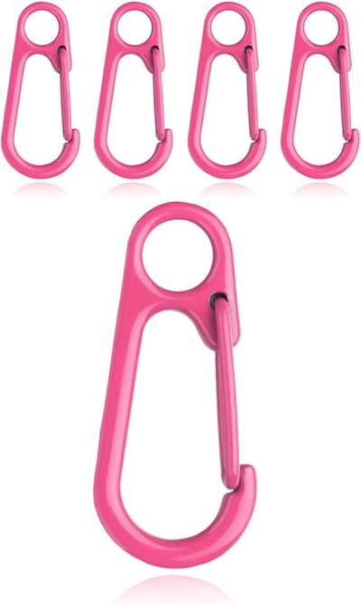 Set van 5 Gekleurde Karabijnhaken - Roze